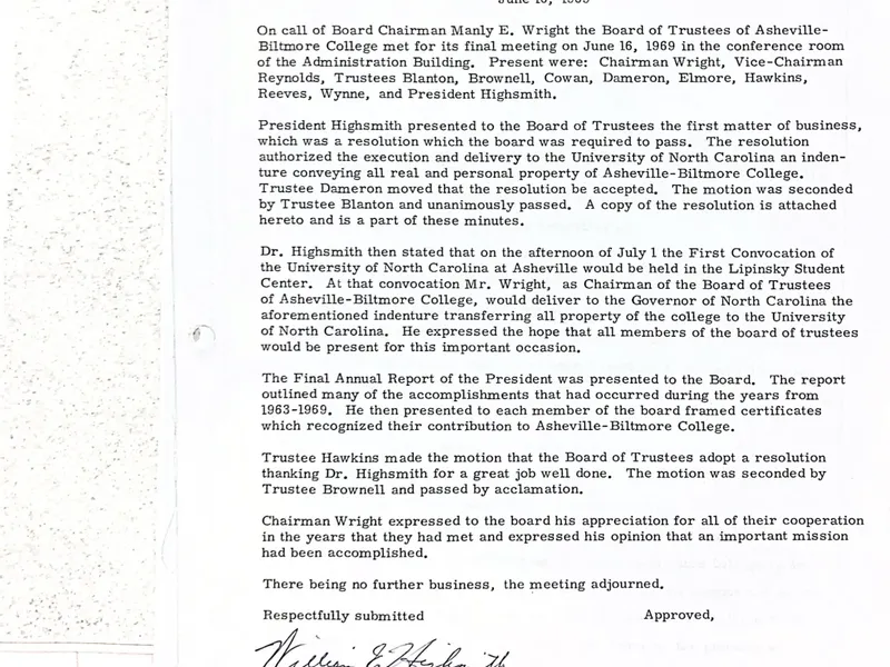 1968-1969 A-B Trustees Final Meeting Minutes
